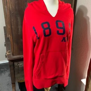 Abercrombie & Fitch Pull Over Hoodie Red Excellent condition Mens Small (NWT)